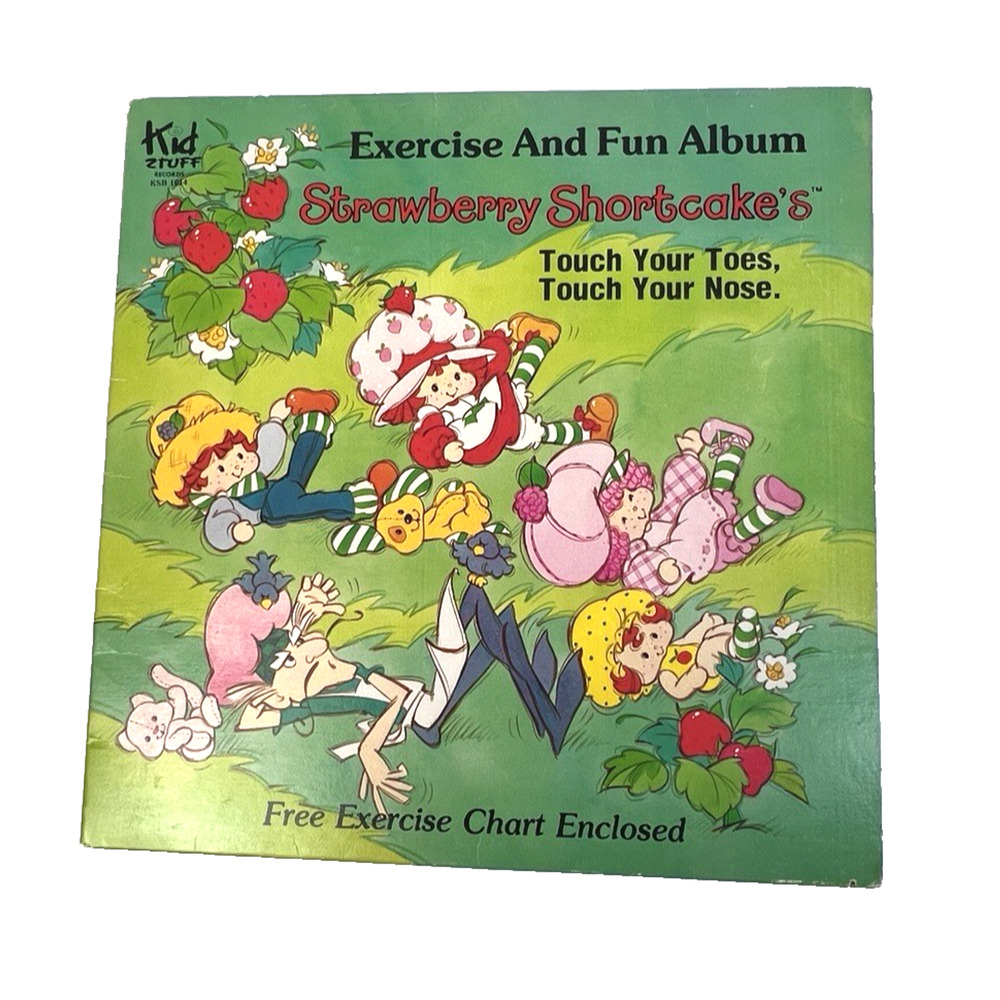 Strawberry Exercise and Fun Album 1981 80's Childrens Music LP Vintage Charactor
